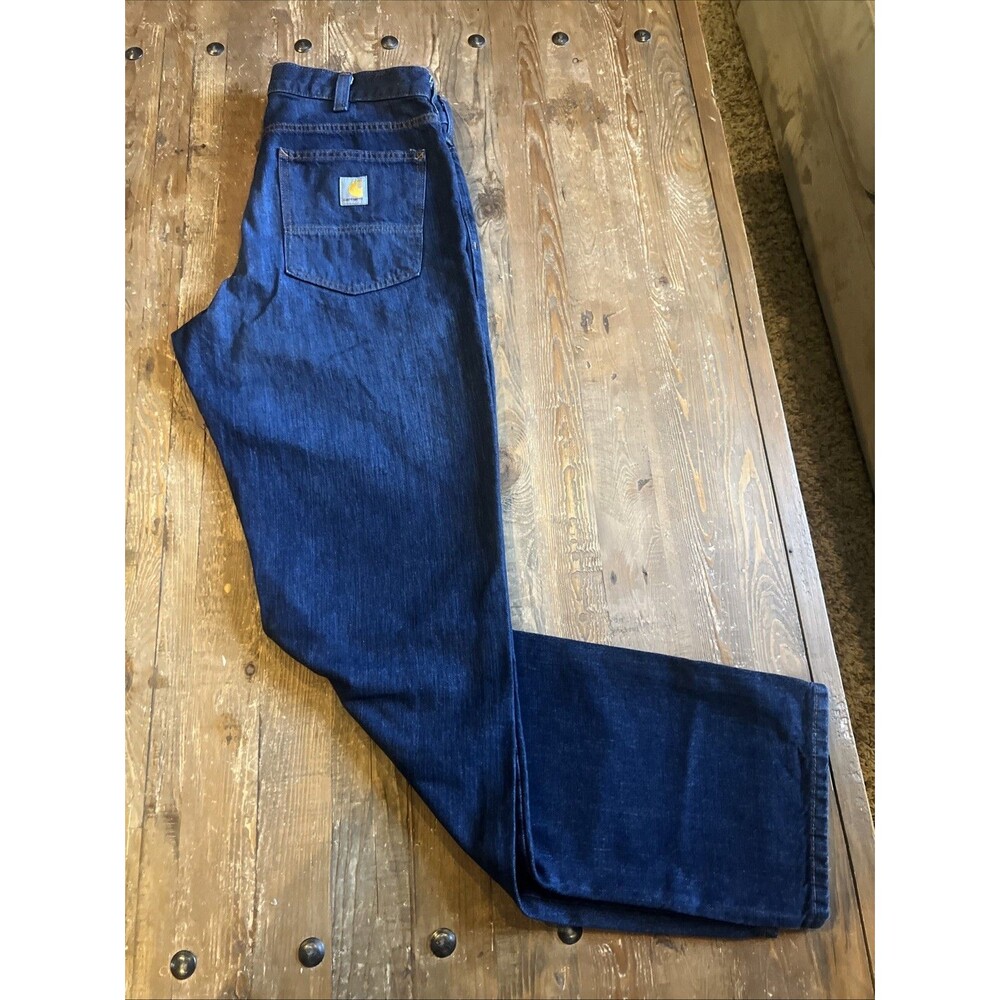 Carhartt BD5119 M Relaxed Fit 5 Pocket Men Jeans Dark Wash Size 34x34